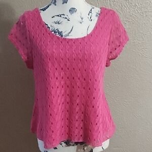 Aeropostale Fuchsia Lace Top